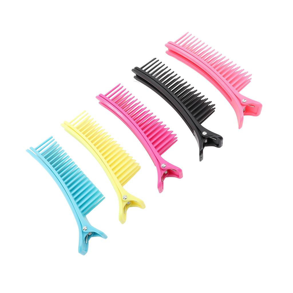 5 Parów Klipsów do Sekcjonowania Włosów Dwuwarstwowe Solidne Profesjonalne Klipsy Grzebieniowe do Sekcjonowania Włosów do Salonu Fryzjerskiego Barber Shopu
