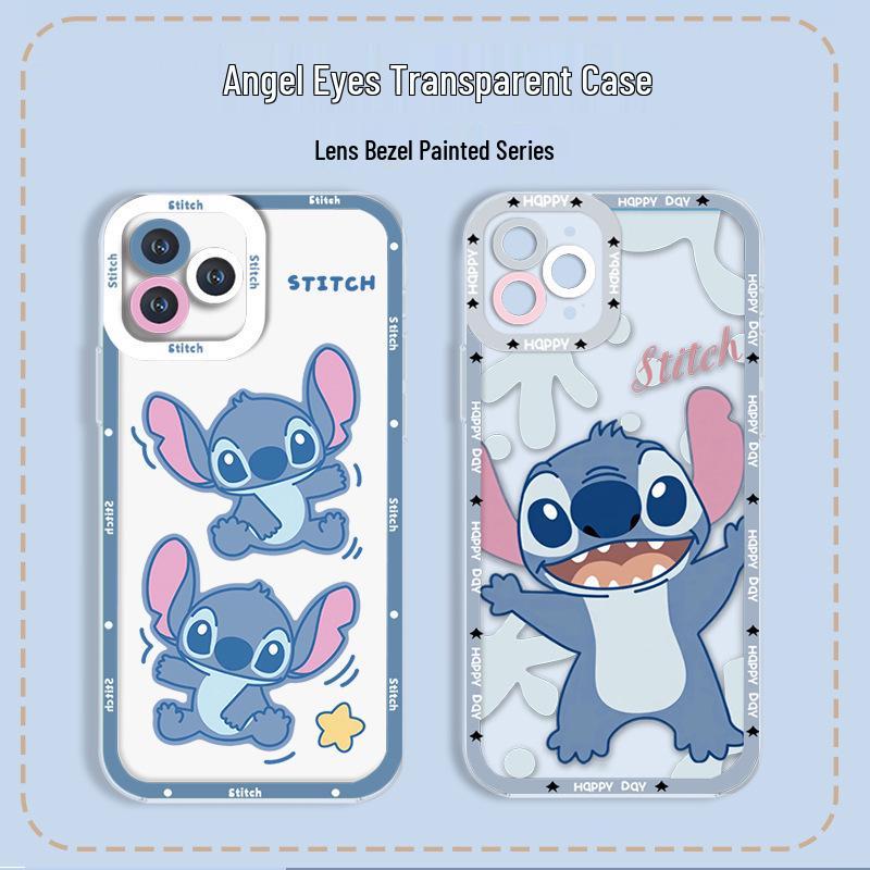 Stitch Cross-border iPhone 16 Pro Case - Transparent Angel Eye Design for iPhone 17, Cute and Protective