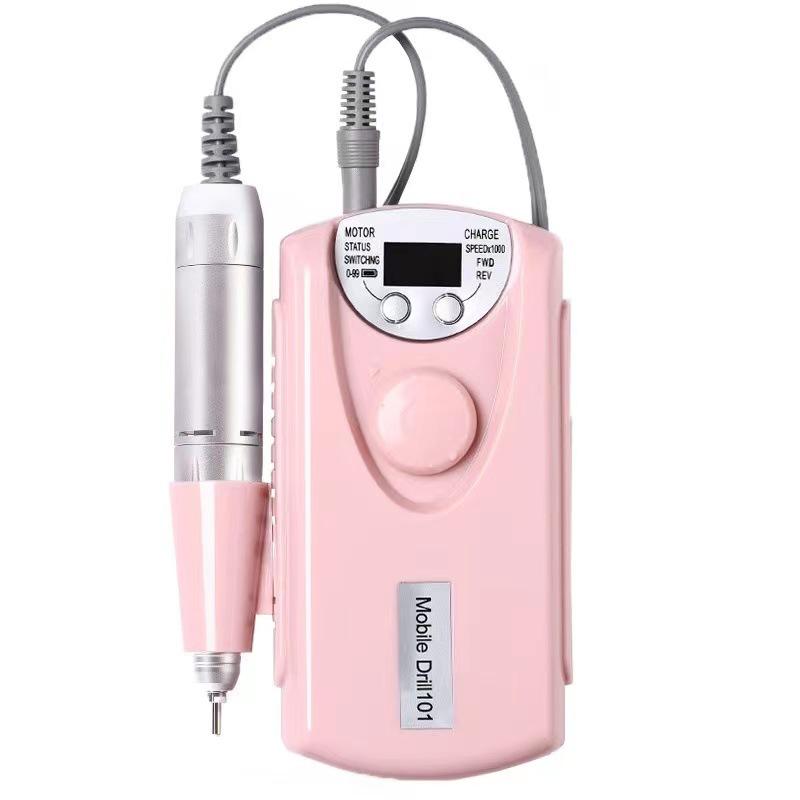 101 Portable Nail Salon Grinder: Rechargeable Tool for Nail Shaping, Polishing, Removal of Dead Skin and Nails