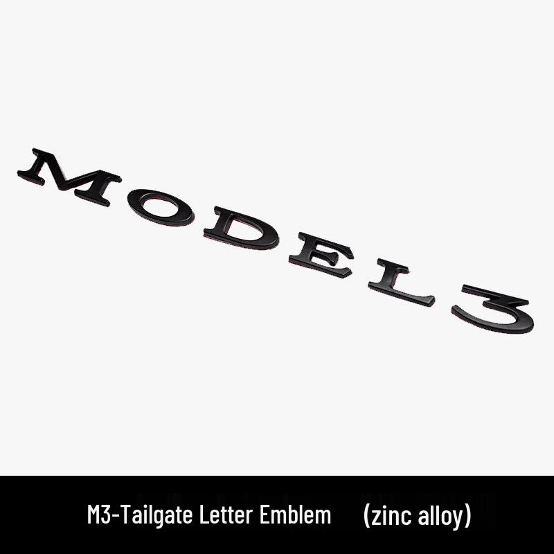 Tesla Model 3/Y/S/X High-Performance Zinc Alloy Rear Car Badge
