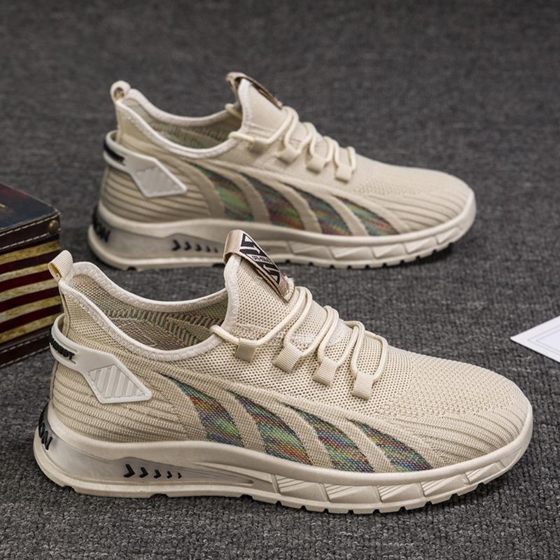

New men s lightweight sneakers comfortable fly-woven mesh breathable casual shoes soft-soled running shoes 48