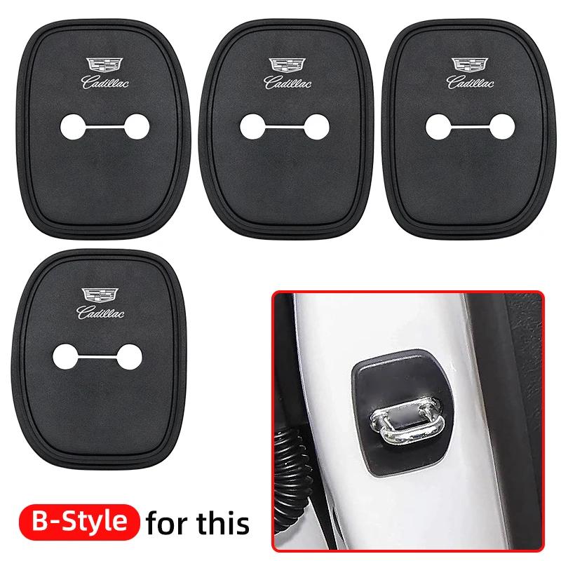 4 Pieces Car Door Lock Protection Cover Sticker Accessories For Cadillac ATS BLS CTS EXT SLR SRX XT4 XTS XT6 Escalade Deville