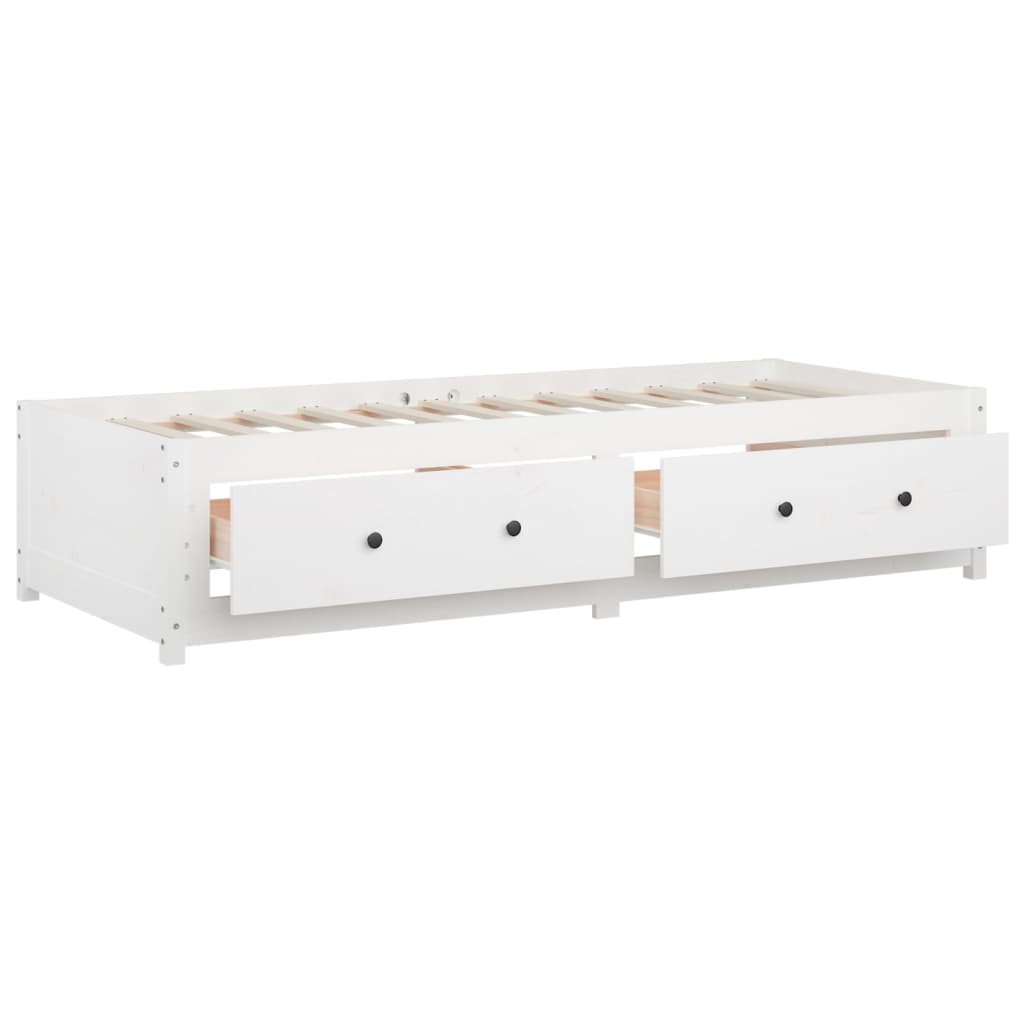 Daybed without Mattress White 80 x 200 cm Solid Pine Wood