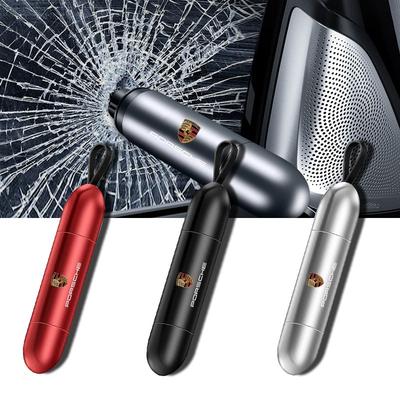 Marteau de sécurité pour voiture Brise-vitre d'urgence Coupe-ceinture de sécurité Pour Boxster Cayenne Panamera Macan Cayman 911 918 996 917 991