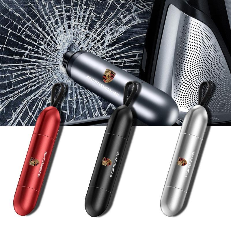 Car Safety Hammer Emergency Window Breaker Seat Belt Cutting Machine For Porsche Boxster Cayenne Panamera Macan Cayman 911 918 996 917 991
