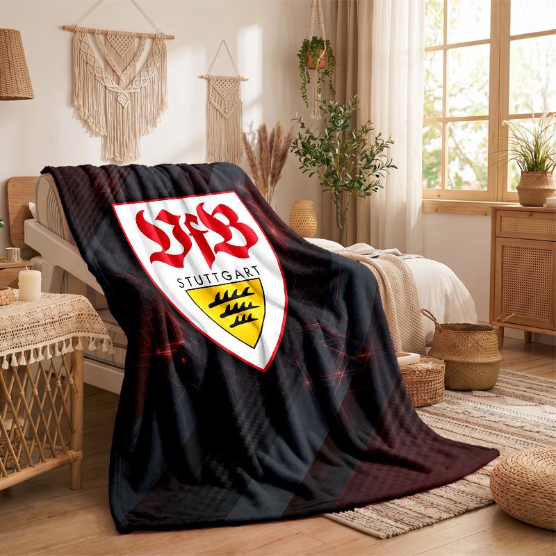 Coperta in Pile a Tema VfB Stuttgart Morbida e Accogliente Coperta in Peluche per Camera da Letto Divano Viaggio
