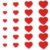 Heart Shape heart patches Red Black iron on heart patches for clothing Mini Heart 4 Sizes embroidered pattern patches Hats