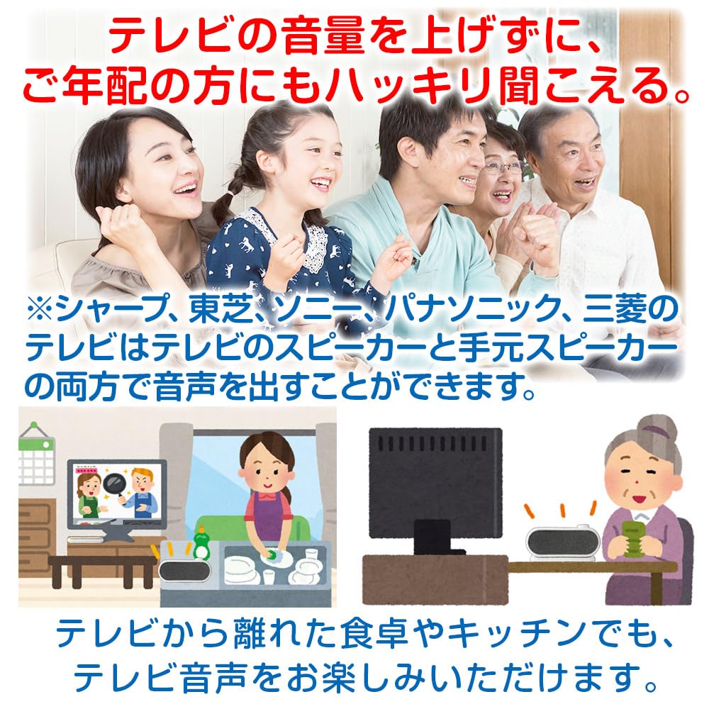 Clear Voice handheld TV wireless remote control rechargeable stereo function, speaker, included, SLI-TS03