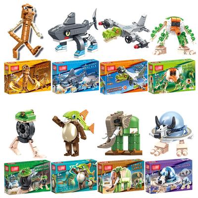 Italienischer Brainrot Tung Tung Sahur Figuren Baustein Puppe Tralalero Tralala Bombardino Krokodil Bananini Blockmodell Spielzeug