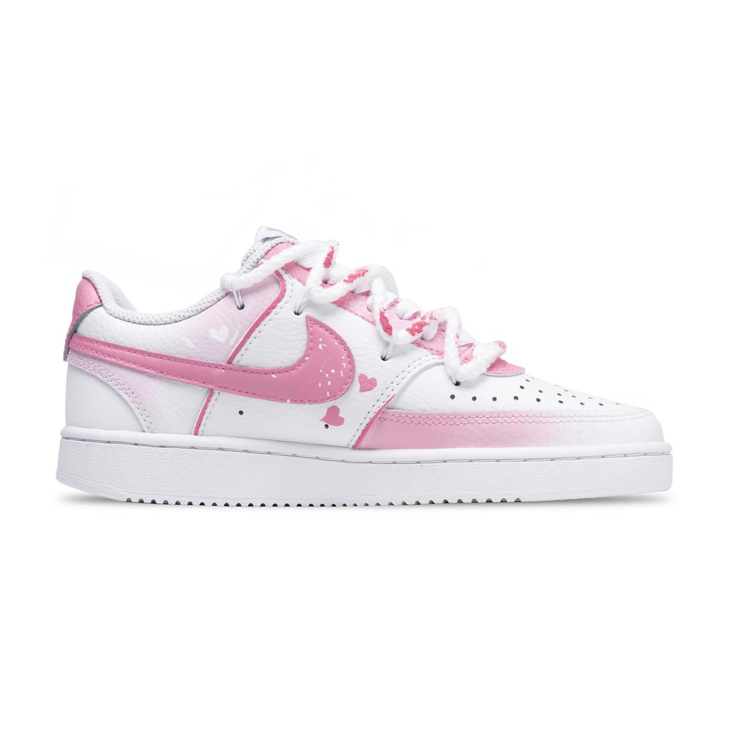Nike Court Vision 1 Skateboard Shoes Unisex Low Top White/Blue/Pink DH2987-101(Team422- )