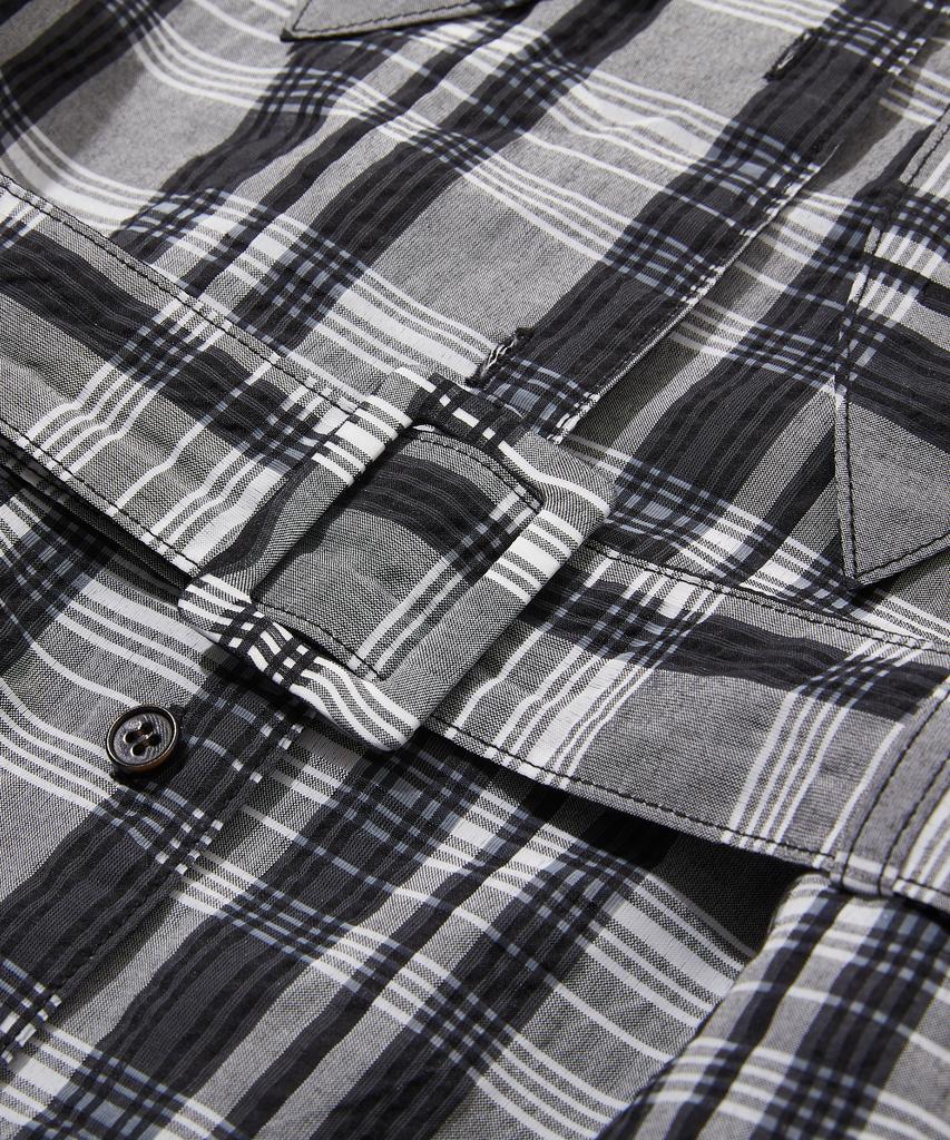 Penfield Sheer Check Straight Dress Black_Fs1Ws02F