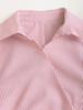2025 Early Autumn Korean Style Women's Irregular Lace-up Striped Long Sleeve Shirt