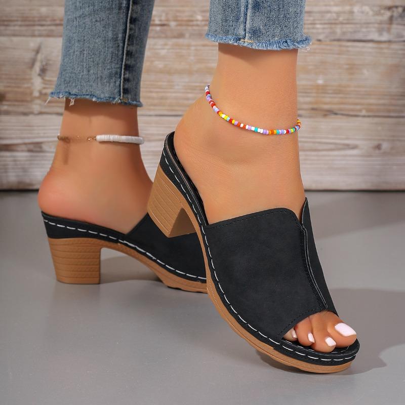 Fashion Women's Shoes Sexy Slippers for Home Women's Slippers High-heeled Sandals Outdoor Casual Fashion High-heeled Shoes for Women