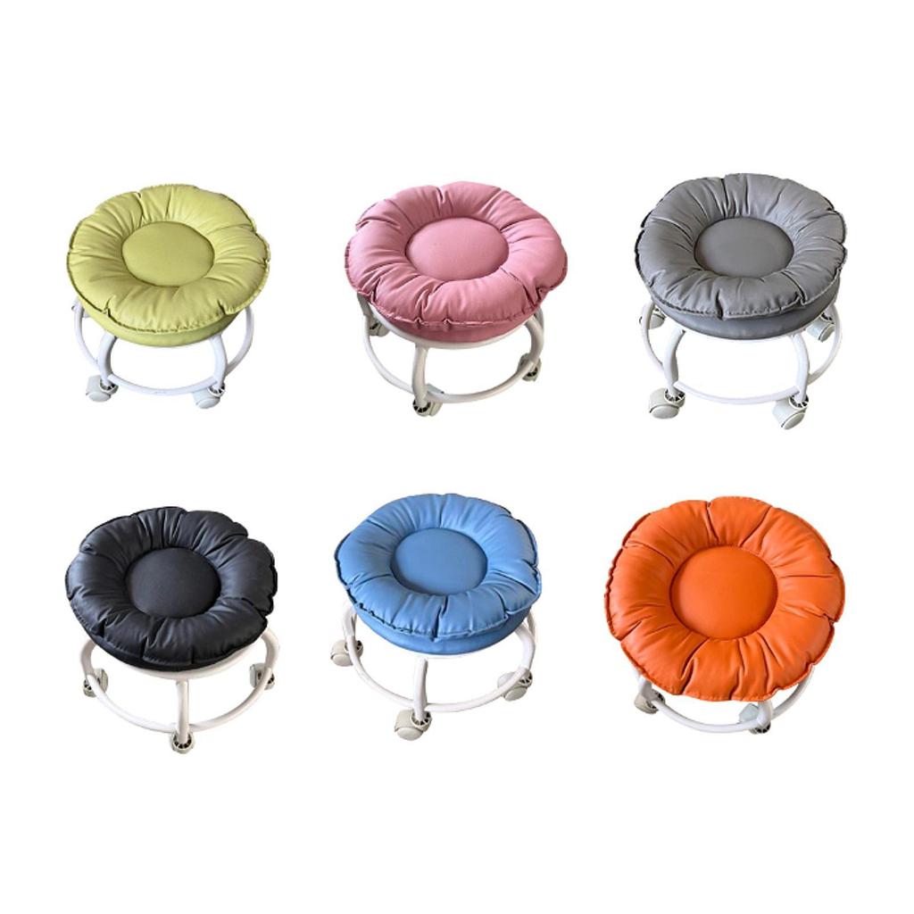 360° Rotating Low Roller Seat Stool Small Kids Women Easy to Move Multiuse Swivel Chair Universal Swivel Casters for Home Salon