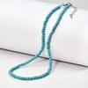 New Simple Abacus Beads Turquoise Necklace Jewelry Women's Versatile Retro Turquoise Beaded Collarbone Chain