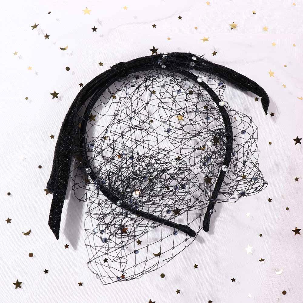 Látková mašle čelenka Bowknot Štrasová čelenka Módní Nevěsta Závoj Obruč do vlasů Denně