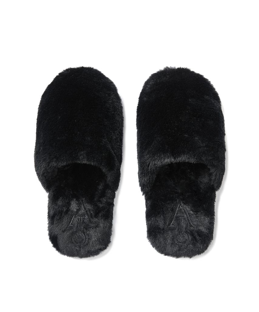 Atempo Fur Room Shoes_Black