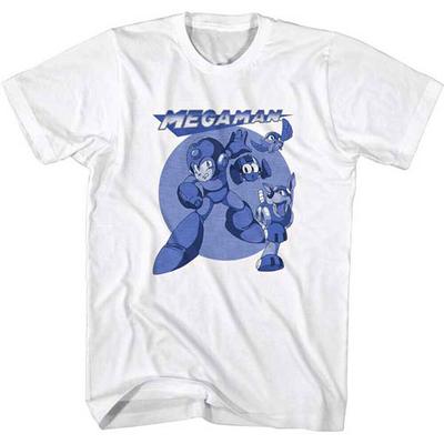 Mega Man Mega Blue Slim Fit White Unisex T-shirt