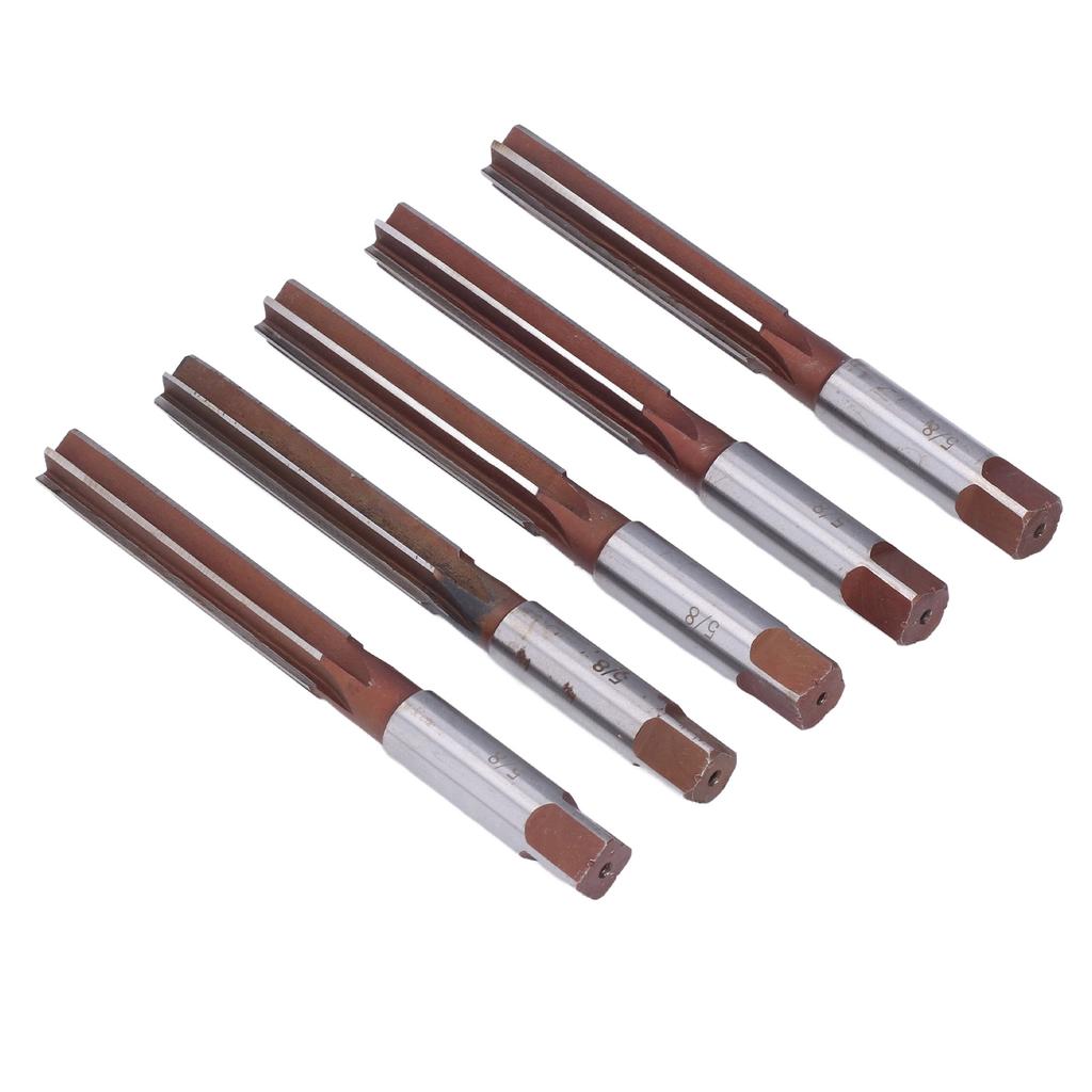 5Pcs Hand Milling Cutter Tool 9SiCr  Hand Reamer for Aluminum Cast Iron 58in