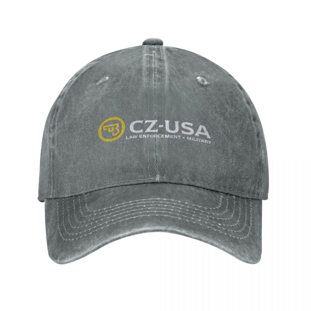 CZ USA Guns Logo Baseball Caps Vintage Distressed Denim Washed Snapback Outdoor All Seasons Travel Adjustable Cap Hat