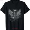 Rock Music Skull Skeleton DJ With Angel Wings Guitar Party T Shirt Vintage Washed Breathable Comfortable Designer Clothes