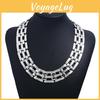Metal Fashion Geometric Choker Necklace With Matte Finish For Men Women And