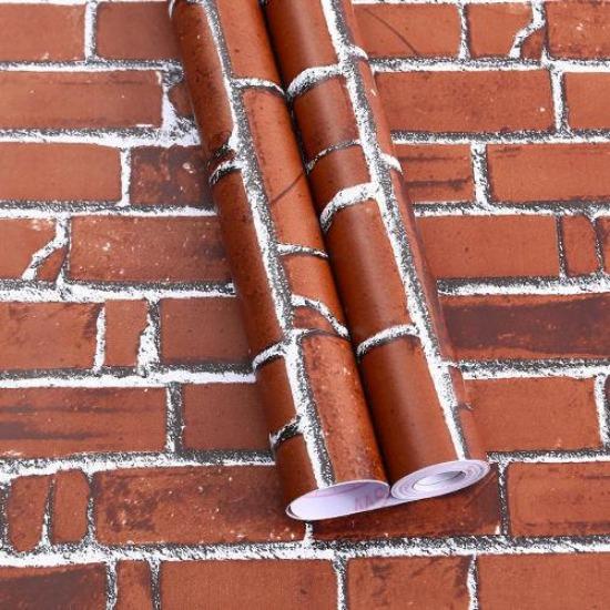 Brick Wallpaper Peel And Stick For Bedroom Faux Brick Kitchen Cabinets Home Decor Wall Stickers Papel De Parede Stickers Muraux