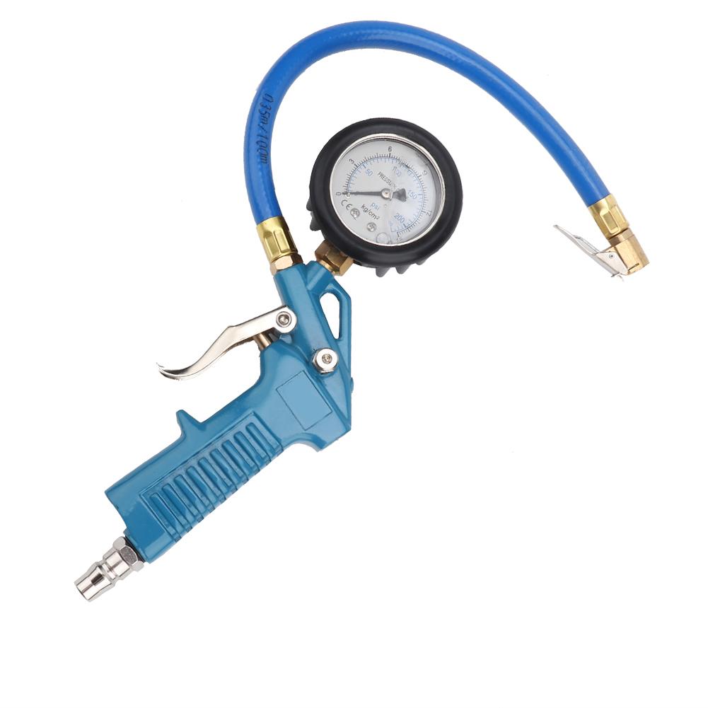 Car Truck Motorcycle Tyre Tire Air Pressure Inflator Gauge Meter Tester Manometer