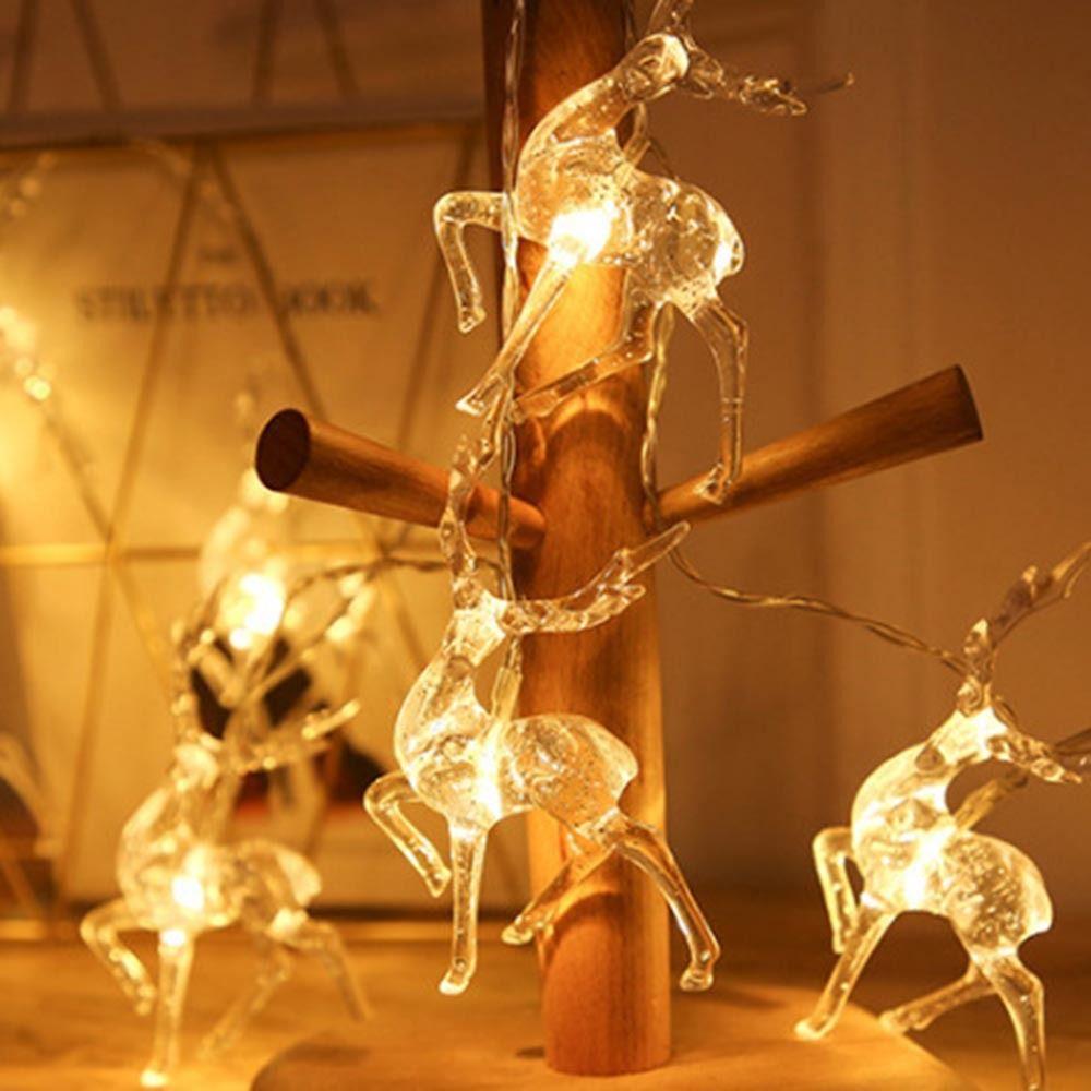 

Christmas Decoration Navidad Natal For Home Elk Deer Christmas LED Ribbon String Lights Fairy Light