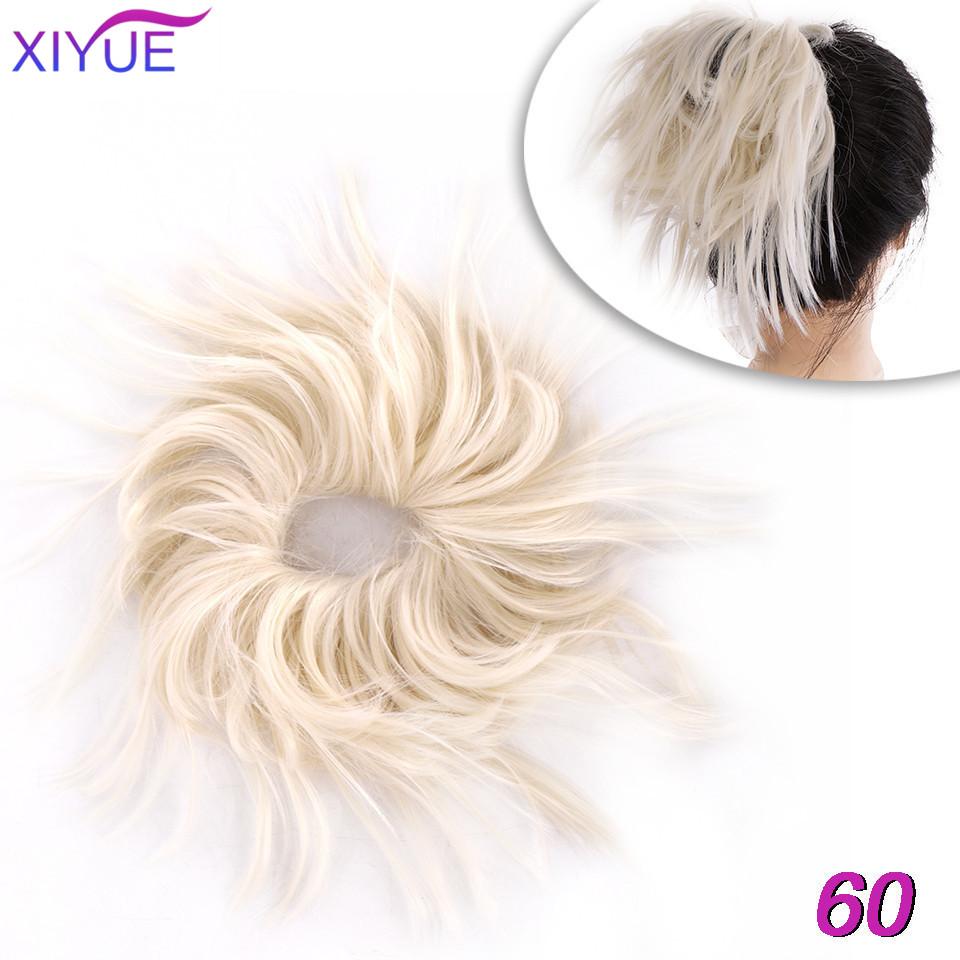 Chignon sintetic Scrunchie dezordonat Bandă elastică Coc de păr ondulat Updo Postă de păr pentru temperatură înaltă Banda de păr falsă Coadă de cal pentru gogoși