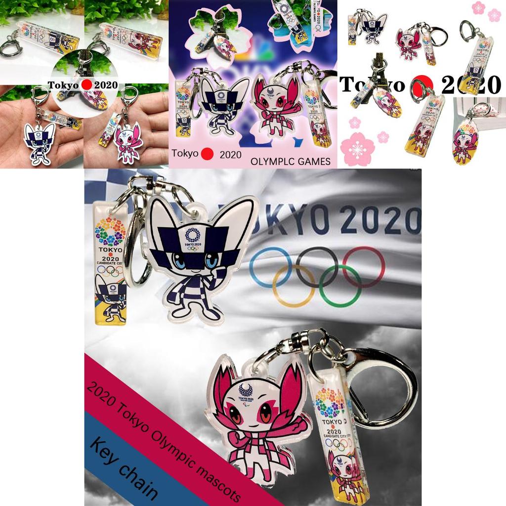 Exclusive 2020 Tokyo Olympics Keychain Souvenir Featuring Miraitowa Someity In Acrylic