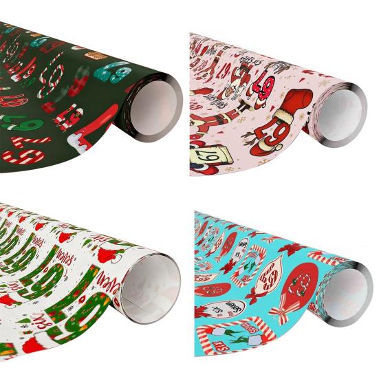 Χριστουγεννιάτικο Χαρτί Περιτυλίγματος Έκδοσης 67 Εορταστικό Περίβλημα Δώρου Αστεία Δώρα Γκάγκ για Κρυφό Άγιο Βασίλη για Φίλους Και Συνεργάτες