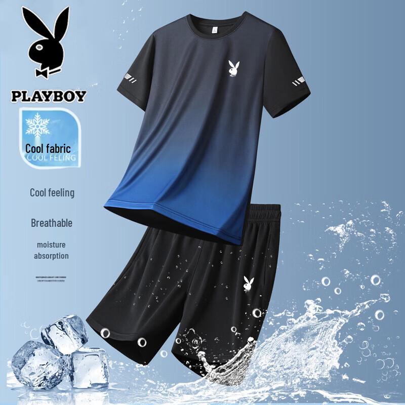 PLAYBOY Men s Summer T-shirt & Shorts Set 3XL