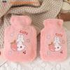 Cartoon Pluche Konijn Beer Warmwaterkruik Water Vullen Fluweel Klein Draagbaar Student Handwarmer Schattig Warm Water Zak