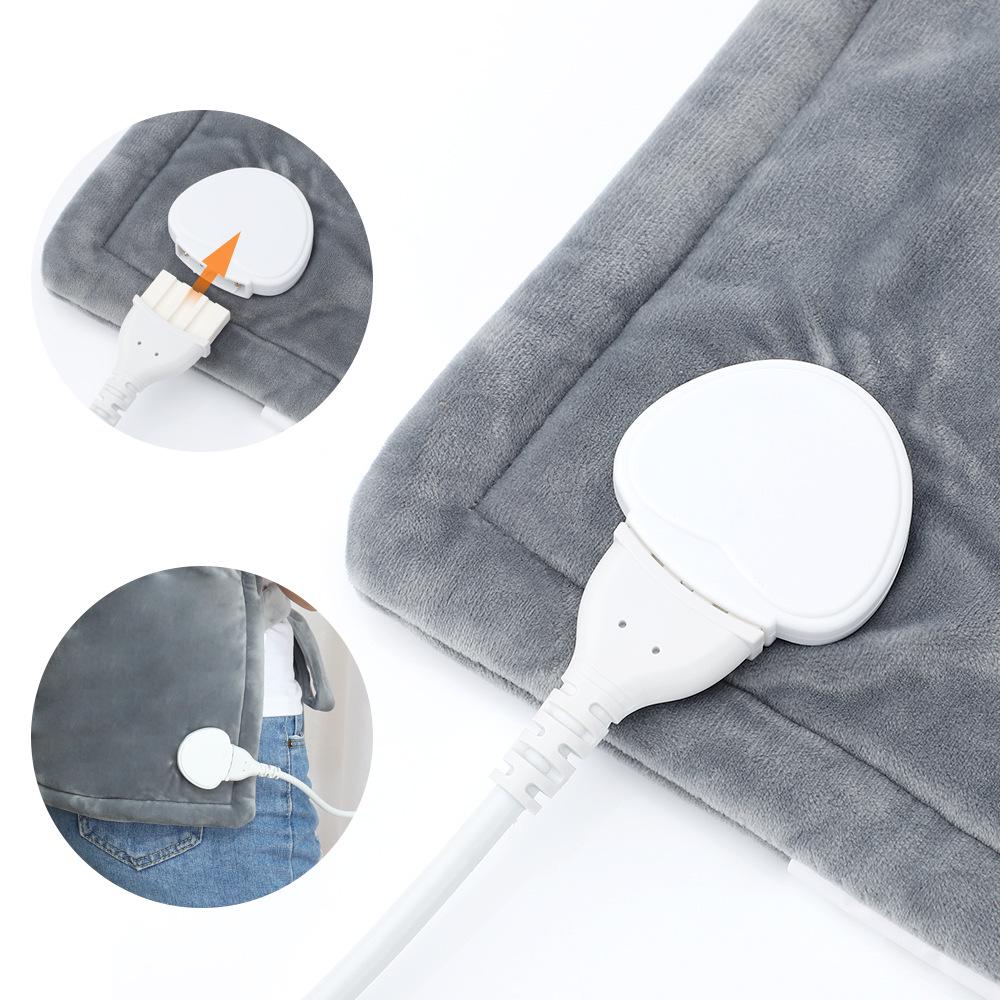 Cross-Border 60x90cm Electric Heating Shawl: 3-Speed Timer, 10-Level Heat, Shoulder/Neck/Waist Protection, Multi-functional Warmth.