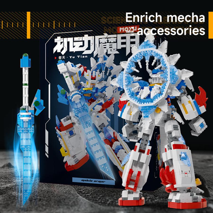 Non-Toxic Cool Mecha Building Blocks Maneuvering Armor Action Figures Assembly Toys Robot Models For Children Gifts