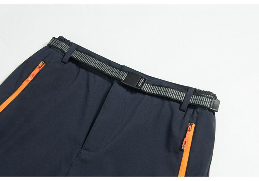 Men's Thickened Ski Pants: Fleece-Lined, Windproof, Water-Repellent, Plus Sizes for Autumn/Winter Mountaineering