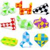 1Pc Magic Ruler 24 Mini Twist Snake Ruler Puzzle Folding Puzzle Cube Educational Toys Kids Brain Teaser Foldable Party Gifts Toy