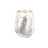 Printed Glass Cup for and Beverages, Household Drinking Tumbler with Pattern