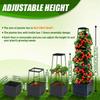 44.8Inch Tomato Planting Box with Climbing Frame Self-Watering Trapezoidal Support Tomato Cage for Courtyard Balcony Climbing Pl