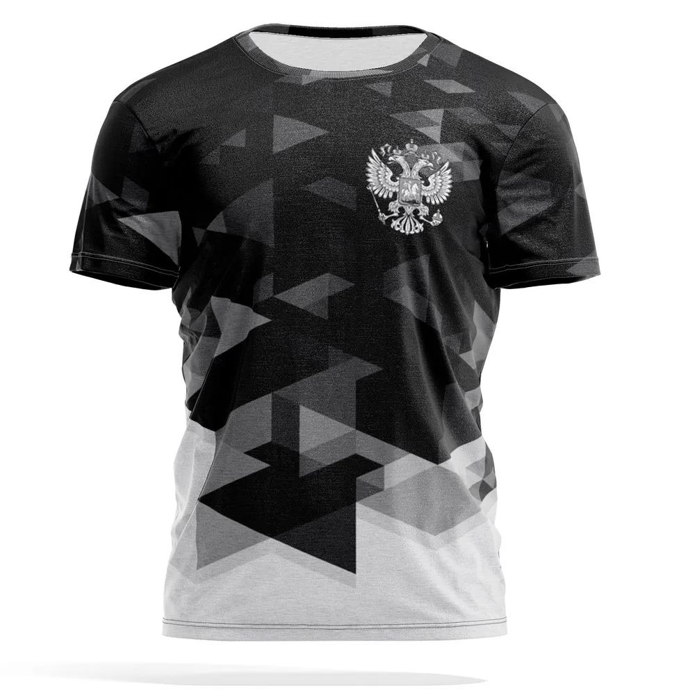 Russia Emblem Graphic Customized Unisex T-shirts Summer Loose Oversized Tees Men Women And Kids Casual Short Sleeve Pullover
