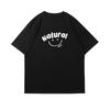 New Japan And South Korea Fashion Brand Simple Natural Smiling Face TShirt Unisexs Summer Cotton With Short Sleeve Shirt
