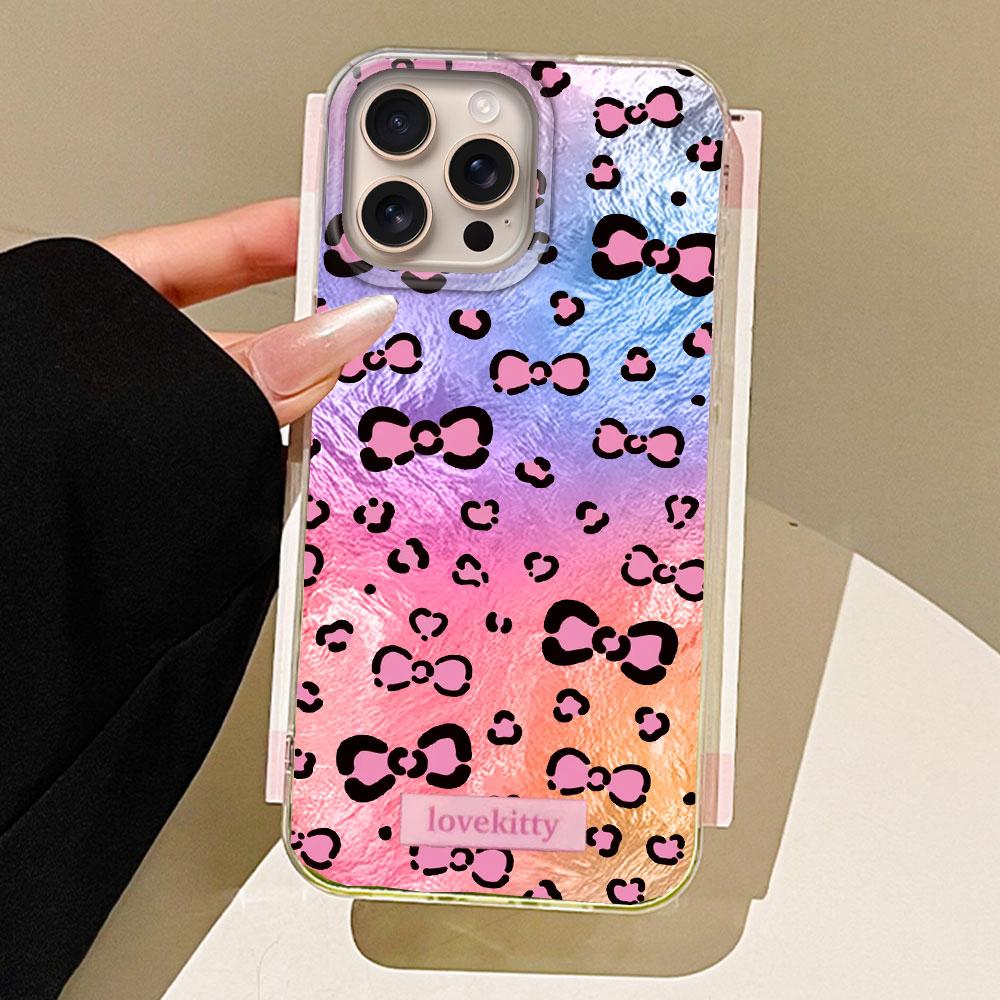 Retro Pink Leopard Glacier Texture Phone Case for iphone 16 15 14 7 8 Plus 13 Pro Max X XS XR SE 2022 Silicone Back Shell Cover