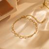 Elegant 18K Gold Titanium Steel Bracelets: European & American Fashion, Non-fading, Women's Versatile Personality Hand Jewelry