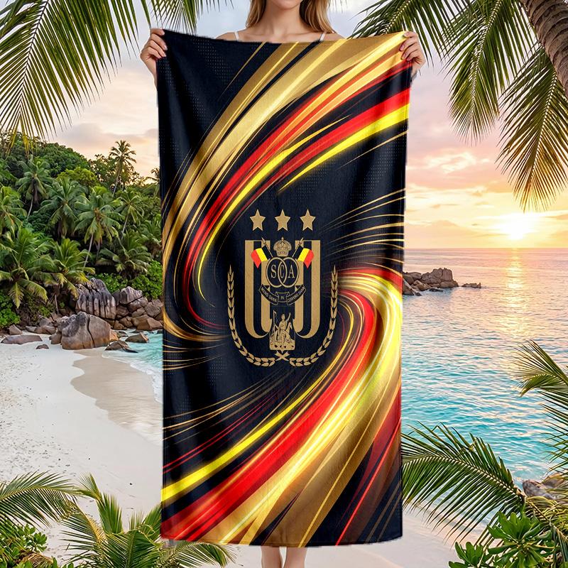 Anderlecht FC stampa Asciugamano da Spiaggia Quick Dry Microfibra Assorbente Portatile da Viaggio Asciugamano da Nuoto