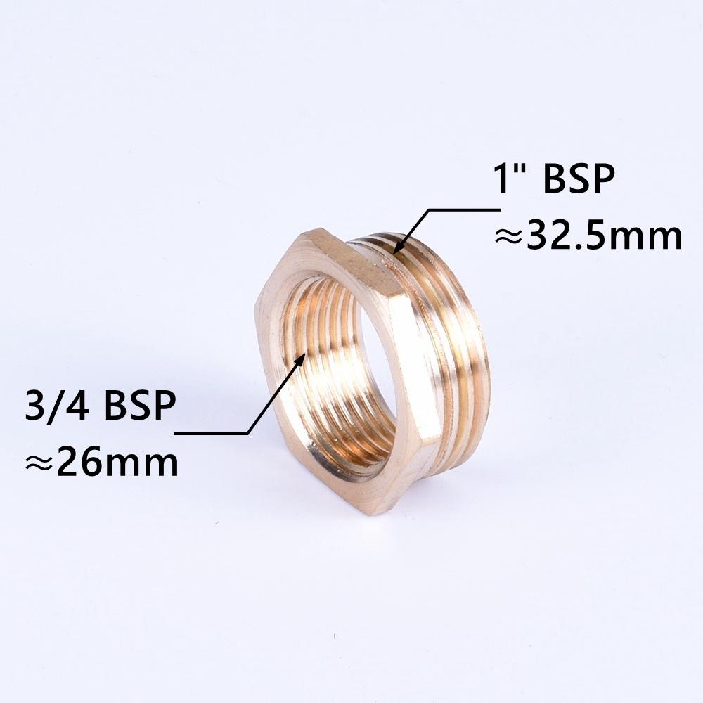 Brass Hex Bushing Reducer Pipe Fitting 1/8 1/4 3/8 1/2 3/4 F To M Threaded Reducing Copper Water Gas Adapter Coupler Connector