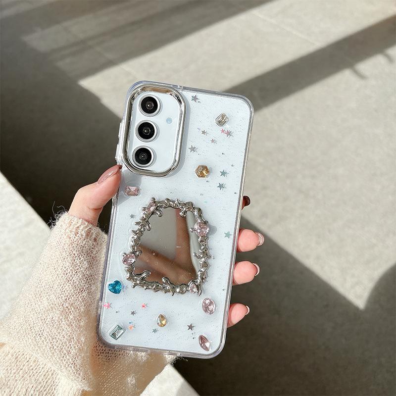 Applicable To Samsung S25Ultra Love Butterfly Mirror Mobile Phone Case S24 Small Fresh A04S Women'S A25 Soft