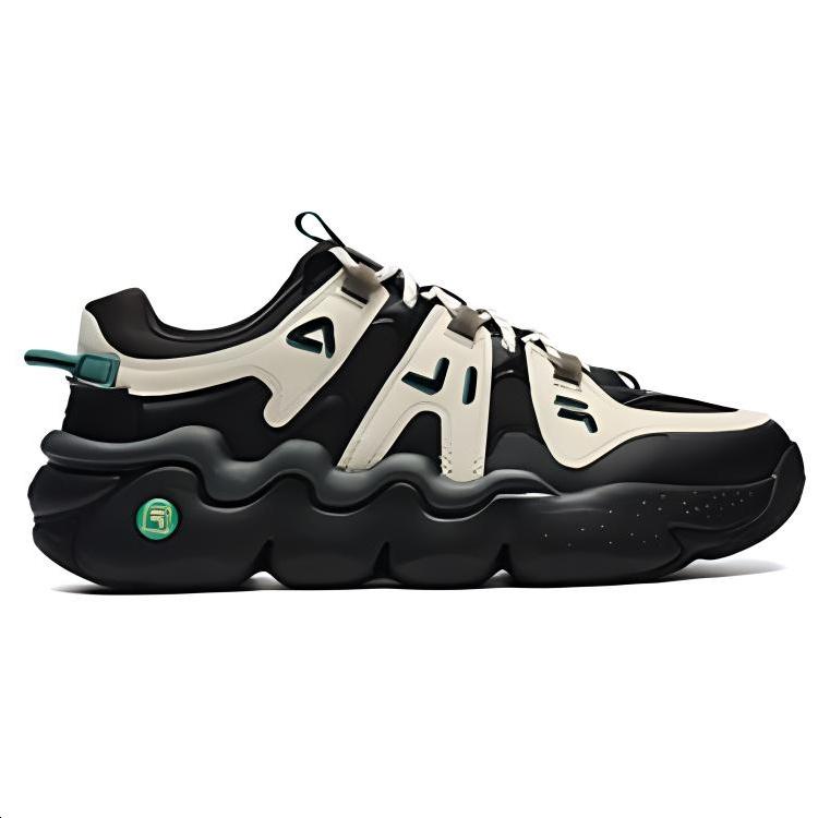 FILA Abrasion Resistant Breathable Low top Casual Shoes Men's Black F12M342605GBO
