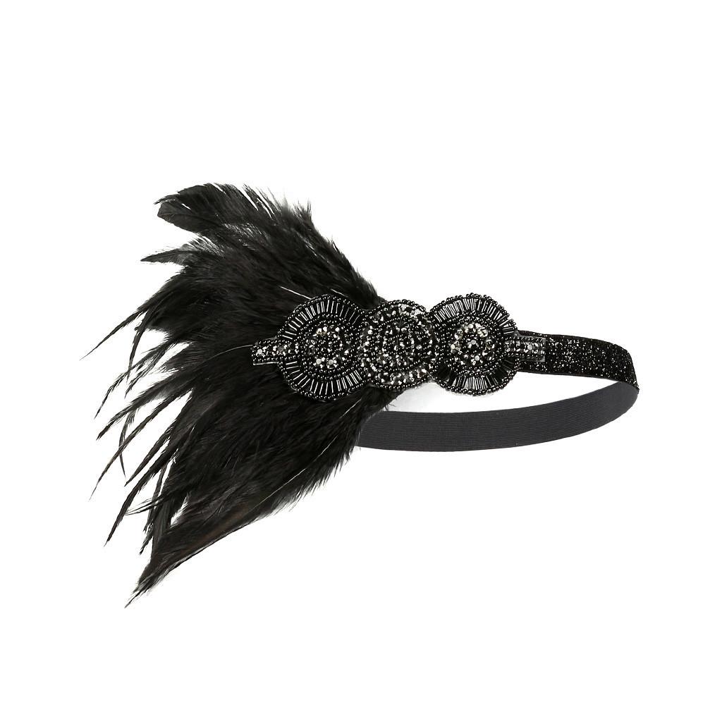 Headpiece Flapper Headband Headdress  Feather Garland Girls Headband