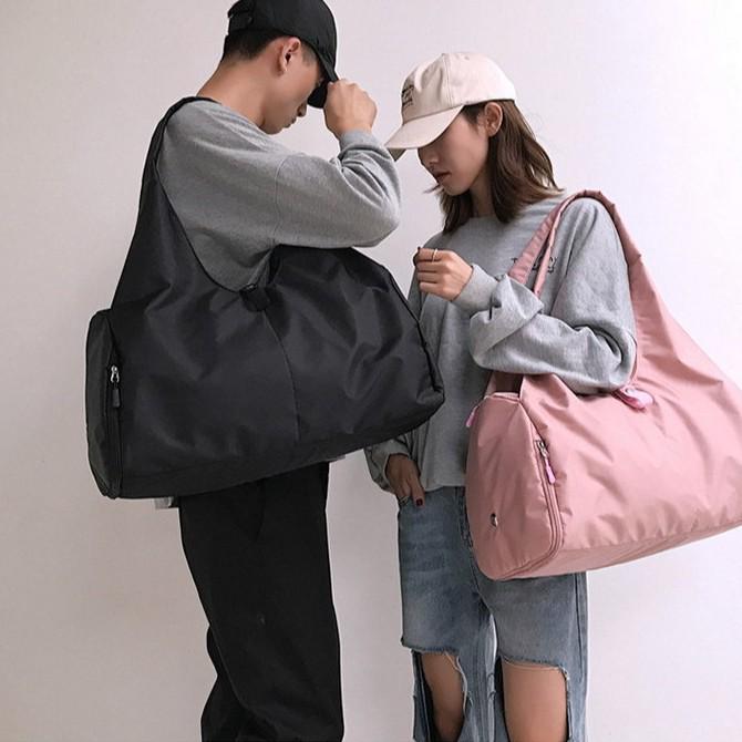 Women's Wear-Resistant Travel Sports Bag with Luggage Strap and Wet/Dry Separation